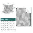 thumbnail image 6 of 3 Pieces Queen Quilt Set,Gray Foliage Palm Leaves Soft Bedding Sets with 1 Quilt & 2 Pillow Shams,Monochrome Country Plant Summer Bedspread Lightweight Coverlet Comforter for All Season, 6 of 6