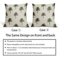 thumbnail image 5 of Olive Green Palm Tree Pillow Covers 20X20 InchTropical Coconut Trees Coastal Plants Decorative Pillow Cases Set of 2 Summer Retro Cotton Linen Throw Pillows Home Decor For Sofa Porch Couch Outdoor, 5 of 6