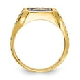 thumbnail image 2 of 10K Yellow Gold Ring Band Men's Acrylic Blue Masonic, Size 5, 2 of 5