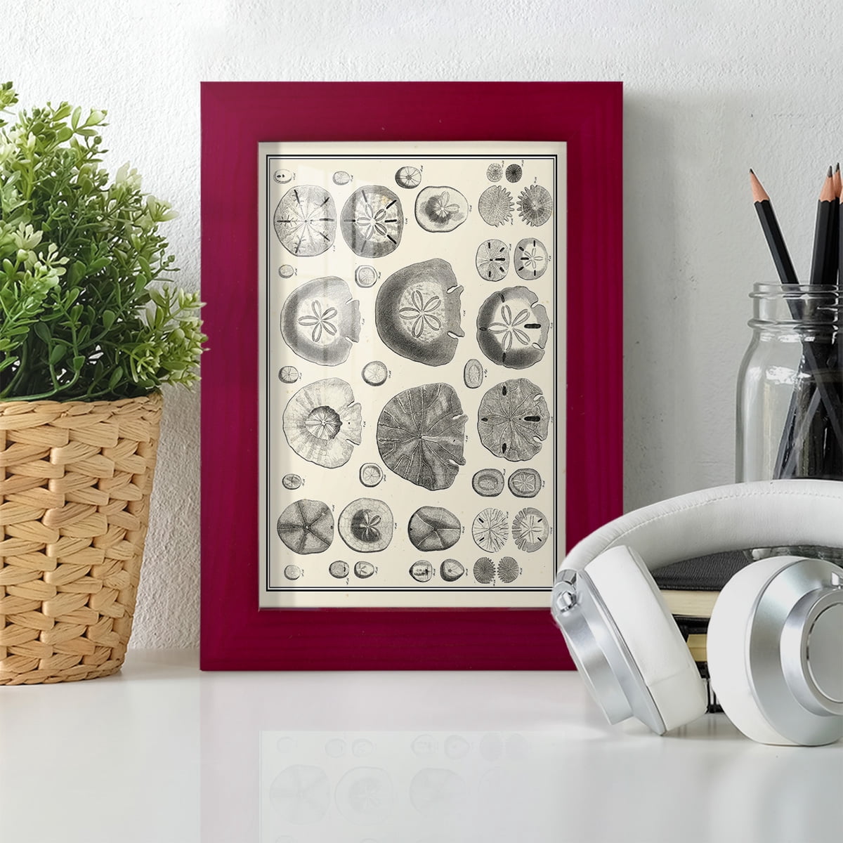Aegean Collection II -Framed Print w/glass-Cherry Red