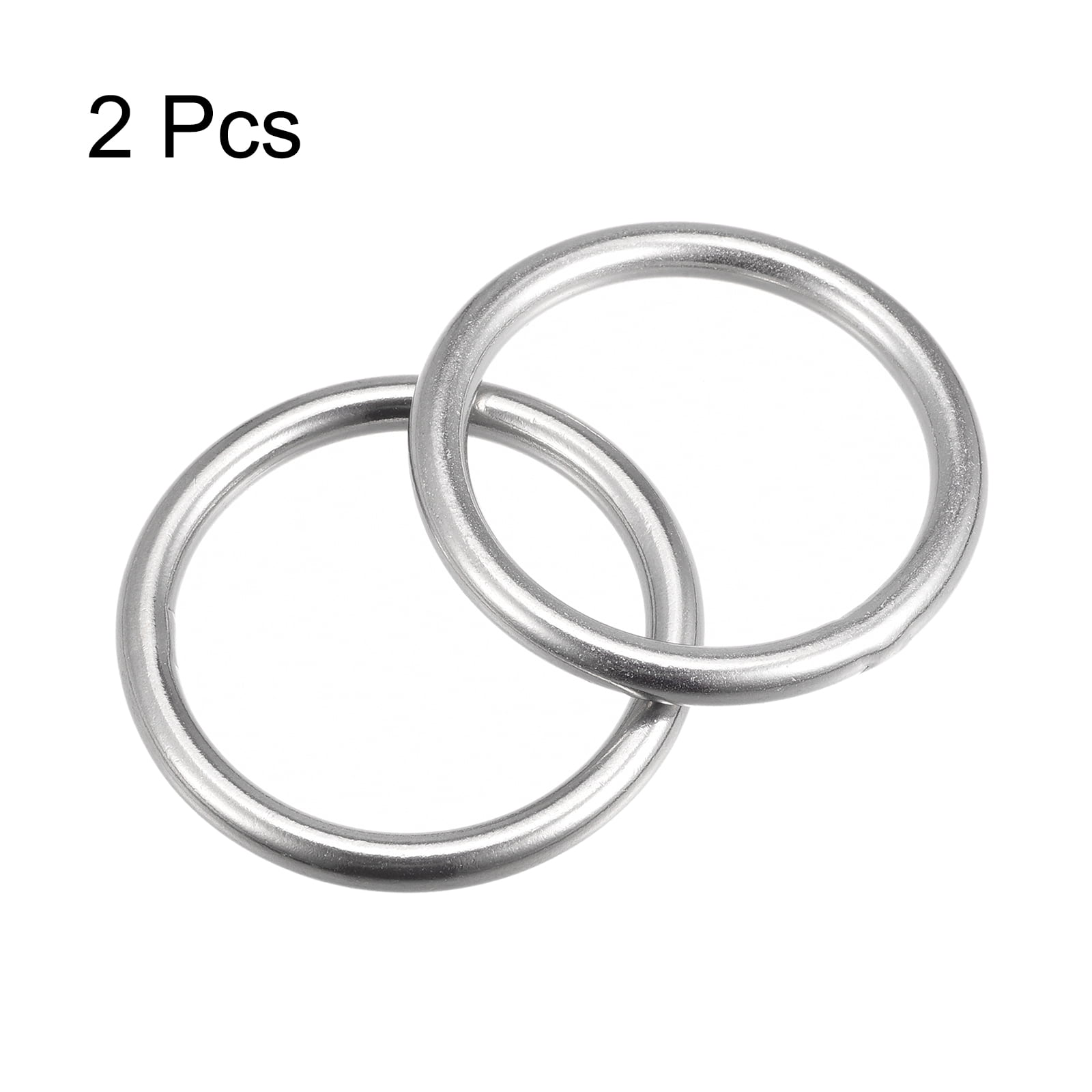 Unique Bargains 316 Stainless Steel Round Ring for Hanging and Rigging Applications 45x6mm