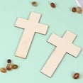 thumbnail image 2 of BEMS-36pcs 11CM x 7CM Cruz de madera en blanco Proyecto de artesanía de bricolaje de madera, 2 of 5