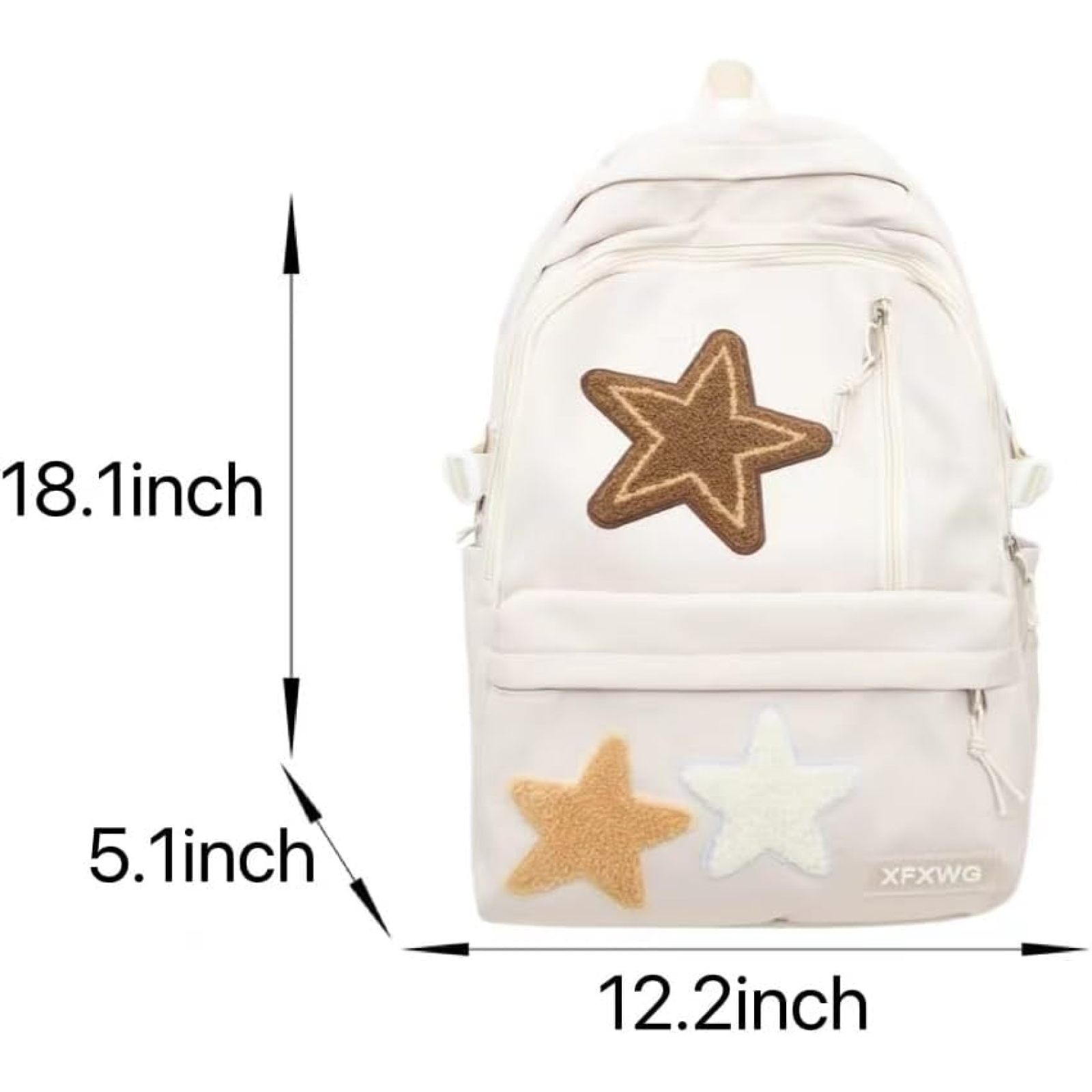 SQDWYGUO Y2k Backpack with Kawaii Pendant Aesthetic Star Backpack Cute Preppy Laptop Book Bag Back to College Supplie,Blue
