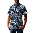 thumbnail image 2 of Awdenio Men's Clothing Hawaiian Shirts Short Sleeve,Print Mens Casual Button Down Floral Summer Beach Shirt, 2 of 5