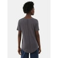 thumbnail image 3 of Time and Tru Short Sleeve Vneck Washed Tee, Sizes XS-XXXL, 3 of 5