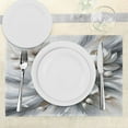 thumbnail image 3 of Ambesonne Grey Place Mats Set of 4, Realistic Magnolia Abstract, Standard Size, Ecru Purpleblue Coconut, 3 of 5