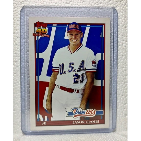 Jason Giambi 1991 Topps MLB #45T 40 Years of Baseball Card Team USA