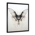 thumbnail image 3 of Designart "Black And White Minimalist Bat" Animals Bat Picture Framed Wall Art Living Room, 3 of 5