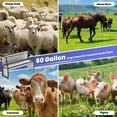 thumbnail image 2 of Cattle Hay Feeder, Food Grade Surface, 35+25 Gal Dual Chambers, Galvanized Steel Livestock Bowl, Hay Feeder, For Sheep, Goat, Farm​, 2 of 7