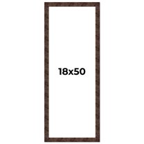 18x50 Frame Brown Burl Real Wood Picture Frame Width 1.625 Inches | Interior Frame Depth 0.5 Inches