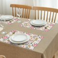 thumbnail image 3 of Pioneer Flower Floral Print Pattern Summer Placemats Table Placemats Set Of 4-Linen Kitchen Washable Placemats Table Mats 12x18 Inch Non-Slip Heat Resistant, 3 of 6