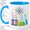 Blue, variant on Science Lab Accent Mug, 11oz Ceramic Coffee Cup for Science Teachers
