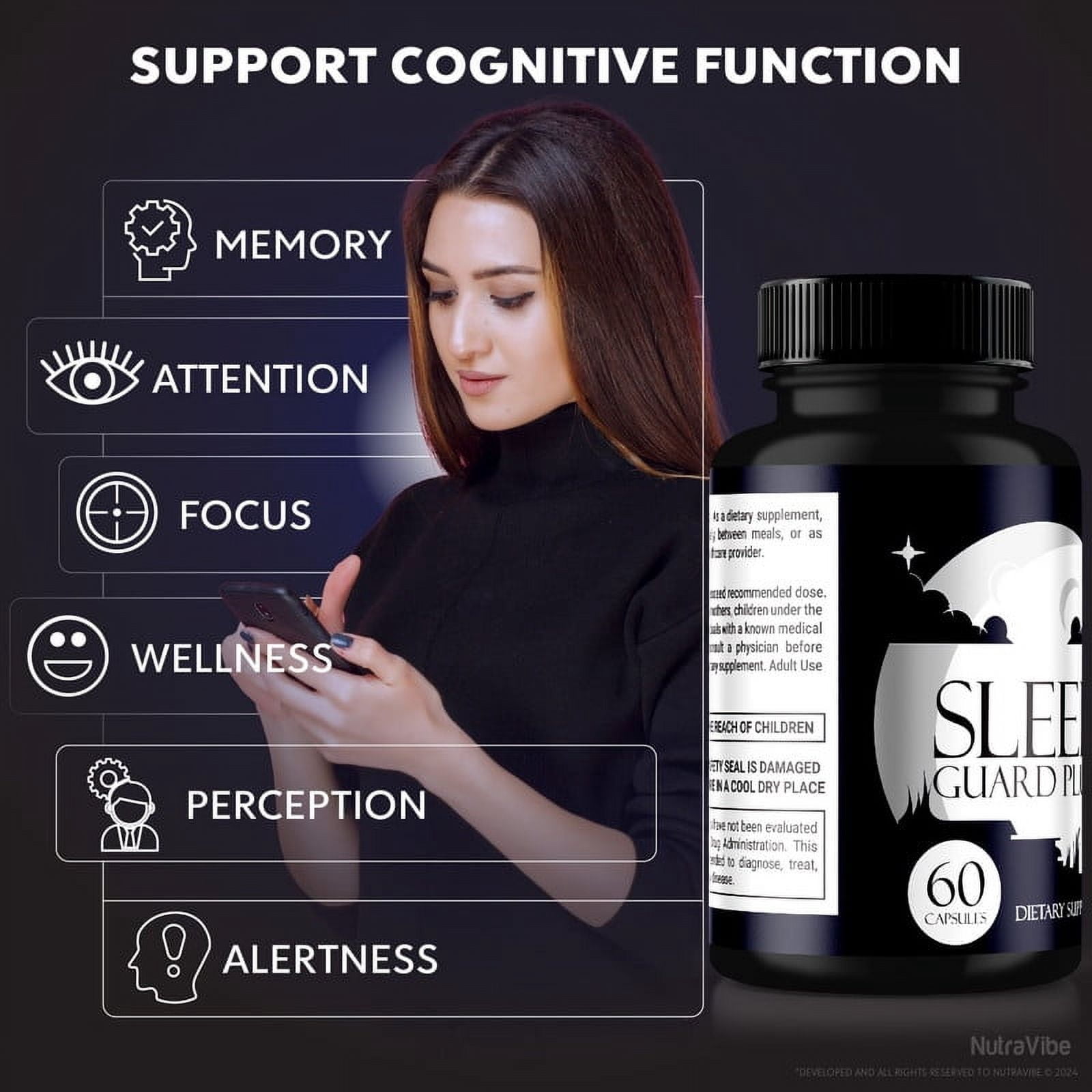(2 Pack) Sleep Guard Plus Sleeping Aid Capsules, Sleep Guard + REM Sleep Support Supplement, Extra Strong Pills for a Relaxing and Calm Bedtime, All Natural, SleepGuardPlus Review (120 Capsules)
