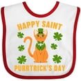 thumbnail image 3 of Inktastic St. Patrick's Day Happy Saint Purrtrick's Day Boys or Girls Baby Bib, 3 of 4