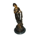 thumbnail image 2 of Standing girl Bronze Statue -  Size: 8"L x 8"W x 18.5"H., 2 of 12