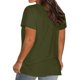 thumbnail image 4 of Fiudx Liquidación de Ahorros de Verano Moda Mujer Cuello Redondo Verano Manga Corta Blusa Camiseta Casual Impresión Tops, 4 of 5