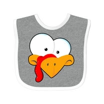 Inktastic Thanksgiving Goofball Turkey Face Boys or Girls Baby Bib