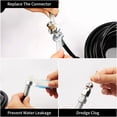 thumbnail image 4 of 100FT Sewer Jetter Kit for Pressure Washer 4000PSI Hydrojet Drain Cleaning Kit with Button Nose 1/4 Inch NPT Rotating Sewer Jet Nozzle Spanner, 4 of 8