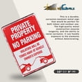 thumbnail image 3 of Private Property No Parking Anytime Tow Away Zone Metal Street Sign Garage Door Driveway Gate Notice, 3 of 8