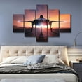 thumbnail image 3 of TISHIRON 5PCS Framed Canvas Wall Art Set,60"x40" F-35 Fighter Airplane Canvas Art Decor, 3 of 7