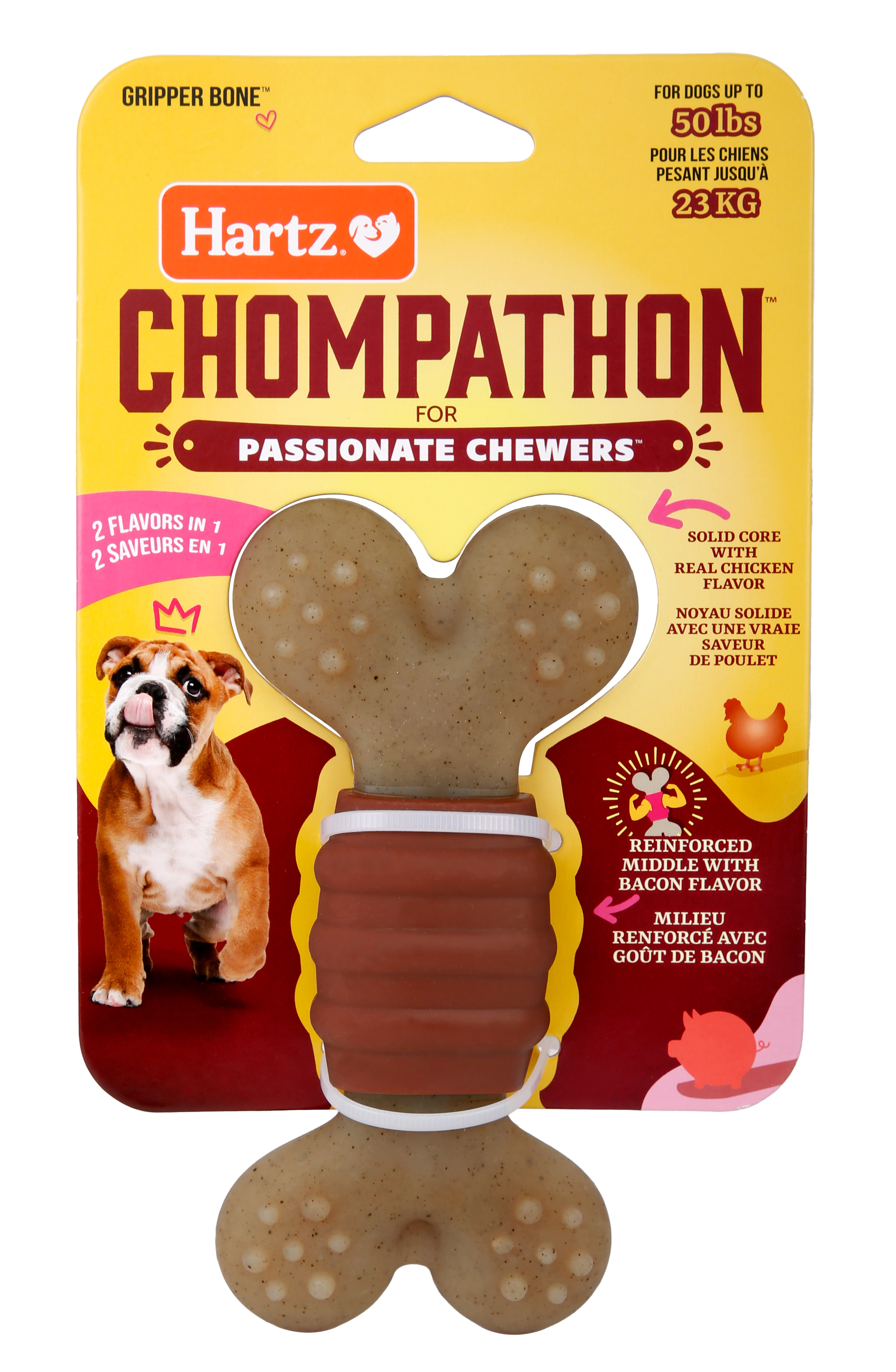 Hartz Chompathon Gripper Bone, Tough Dog Chew Toy