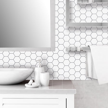 Masteelf Wallpapers Wall Decor Art Room Decor Home Wallpaper 30.5X30.5X0.1CM White