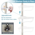 thumbnail image 4 of Arcticwind Corner Shower Caddy Tension Pole,Adjustable Height with 4 Shelves,No-Drill Quick Installation,Space Saving Storage,for Renters Family Bathtub Shampoo Accessories Storage Holder,White, 4 of 5