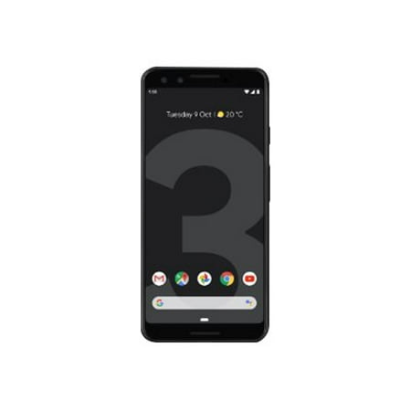 Google Pixel 3 - Smartphone - 4G LTE - 64 GB - CDMA / GSM - 5.5" - 2160 x 1080 pixels (443 ppi) - flexible OLED - RAM 4 GB - 12.2 MP (8 MP front camera) - Android - just black