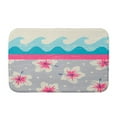 thumbnail image 5 of Surf, Sand, & Sea Surf, Sand, & Sea Yellow Floral Print Bath Mat, 5 of 5