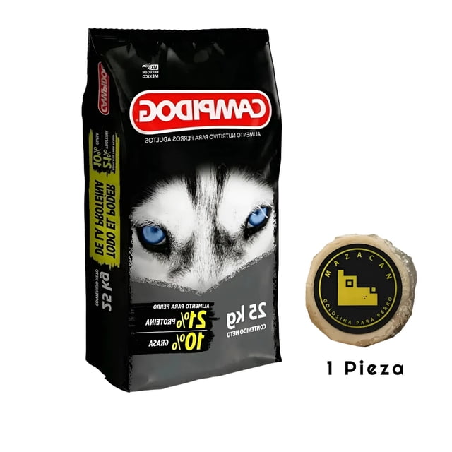CampiDog Fortachon Power 25 kg + Mazacan Para Perro 1 pza