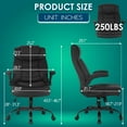 Ergonomic Office Chair PU Leather High Back Desk Chair Swivel Design