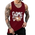 thumbnail image 1 of JAKANYQ Gilet pour Hommes Vêtements de Course d'Été Imprimé Baseball Style Moderne, TG, 1 of 4