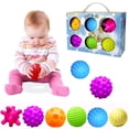 thumbnail image 1 of Juego de bolas de masaje Sensory Toy ROHSCE para niños pequeños de 6 a 12 meses, 1 of 9