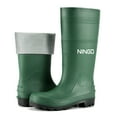 thumbnail image 7 of NINGO Waterproof Rubber Steel Toe Rain Boots for Men,Green Size 6, 7 of 7