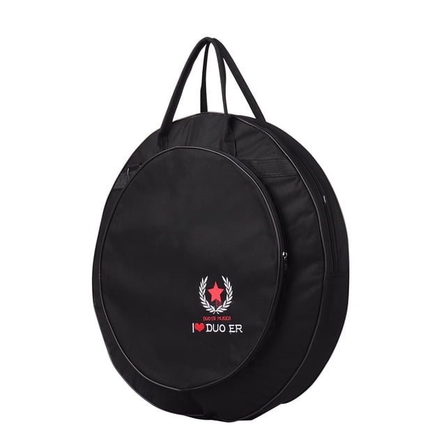Graflsoa Durable 600D Nylon Cymbal Bag with 10mm Padding, Adjustable Shoulder Strap, Reinforced Handles, Black