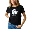 thumbnail image 3 of Coraline Full Moon Silhouette Women's Black Crew Neck Short Sleeve Baby Tee-XL, 3 of 7