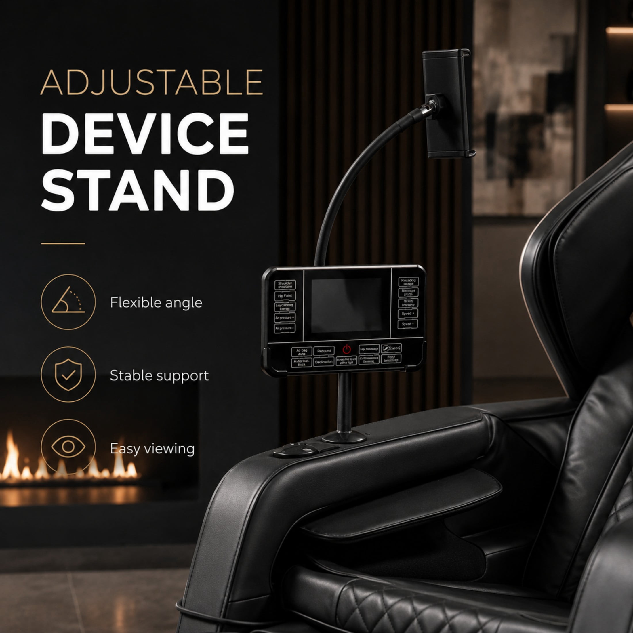 Aenkyo Full Body Zero Gravity Massage Chair Recliner with 8 Fixed Rollers, Foot Massage and Heating, Black