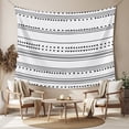 thumbnail image 2 of Boho Black White Modern Stripes Large Tapestry for Bedroom Wall Hanging Tapestry,Farmhouse Abstract Art Ceiling Backdrop Tapestries Poster Blanket Wall Decor for Teens Room Living Room Dorm 85" x 90", 2 of 8