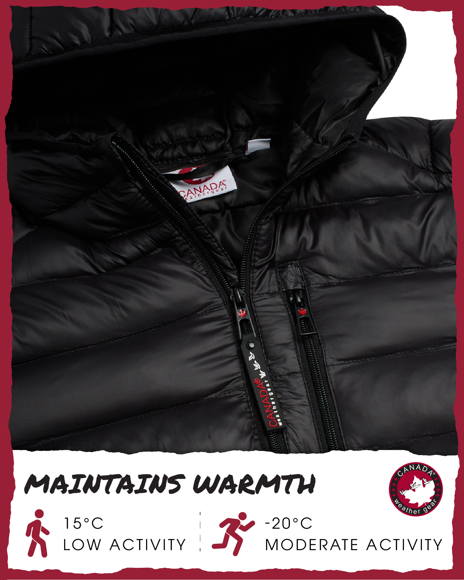 CANADA WEATHER GEAR Men's Puffer Jacket - Lightweight Nylon Packable Winter Coat for Men (M-XXL)