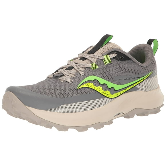 Saucony Men's Peregrine 13 Trail Running Shoe Gravel/Slime 9.5