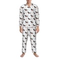 thumbnail image 3 of Daiia Dachshund On A Skateboard for Men's Long-Sleeved Pajama Set – Soft & Comfortable Sleepwear Button-Up Pajamas Cozy Lounge Wear-X-Large, 3 of 7