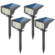 Litom Outdoor 50LEDs Solar Spotlights Landscape Light IP65 Waterproof 3 Lighting Modes 650LM Solar Wall Lights 2/4/6PCS
