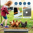 thumbnail image 7 of 45" Chicken Feeding Trough, Galvanized Steel Chicken Feeder with Crossbar & Drainage Holes, Large Capacity Poultry Feeder Trough for Chicks, Duck, Goose, Turkey, 7 of 7
