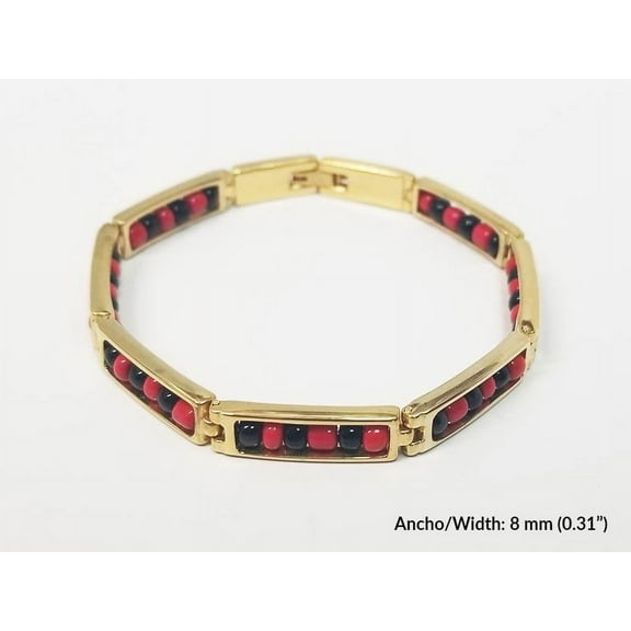 "Bangle of Elegua" in Stainless Steel with Real 14 K Gold plating  -TOOL17