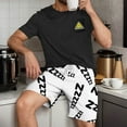 thumbnail image 2 of GERsome Mens Pajama Sets Short Sleeve Crewneck Tops and Shorts 2 Piece Lounge Sets Summer Soft Lightweight Nightwear M-3XL, 2 of 7