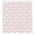 thumbnail image 2 of Ambesonne Floral Shower Curtain, Minimalist Leaves Flowers, 69"Wx84"L, Pale Ruby Almond Green, 2 of 4