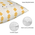 thumbnail image 5 of YFYANG Square Decorative Throw Pillow Case (Without Pillow Insert), Yellow Square Line Pattern Bedroom Sofa Car Cushion Cover, 12"x12", 5 of 9
