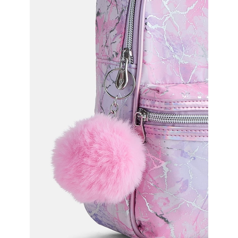 Justice Girls Pocket Mini Backpack, Pink Sparkle photo 4