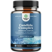 Candida Cleanse with Digestive Enzymes - Nature's Craft Candida Support Complex 60ct Capsules - Digestive Enzyme Formula with Probiotics & Oregano Leaf Extract