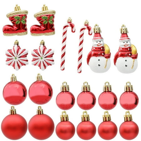 

Hadanceo 20/29Pcs Christmas Tree Pendant Set Xmas Balls Gift for Family Friends Teachers Table Reception Decoration B